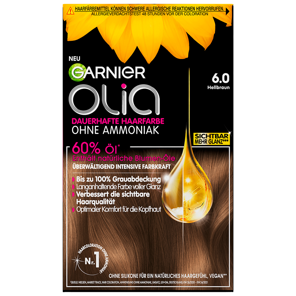 Bild: GARNIER Olia Haarcoloration hellbraun