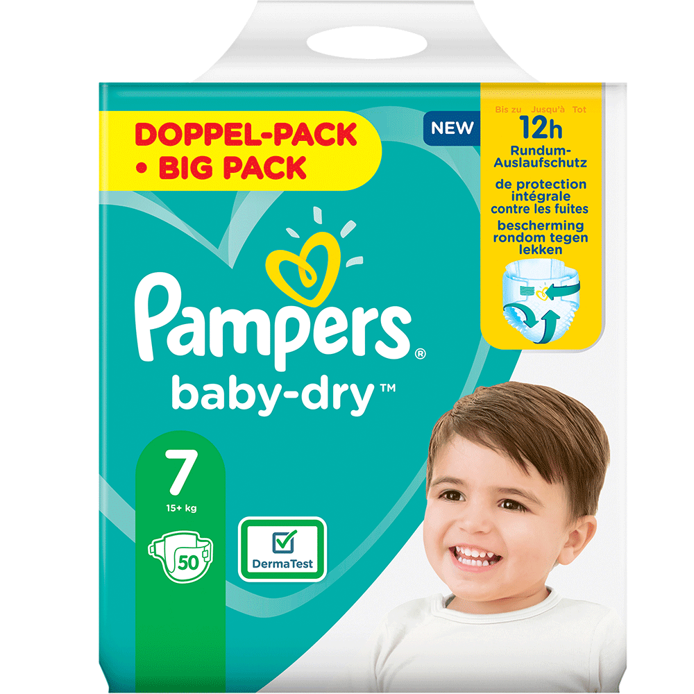 Bild: Pampers Baby-Dry Größe 7, 15kg+ 