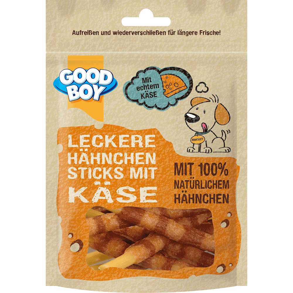 Bild: GOOD BOY Leckere Hähnchen Sticks mit Käse 