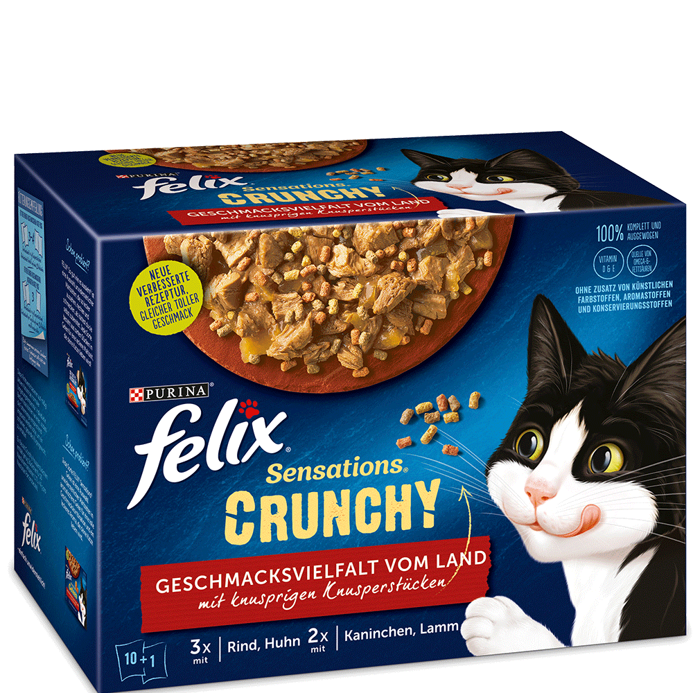 Bild: Felix Sensations Crunchy Geschmacksvielfalt vom Land 