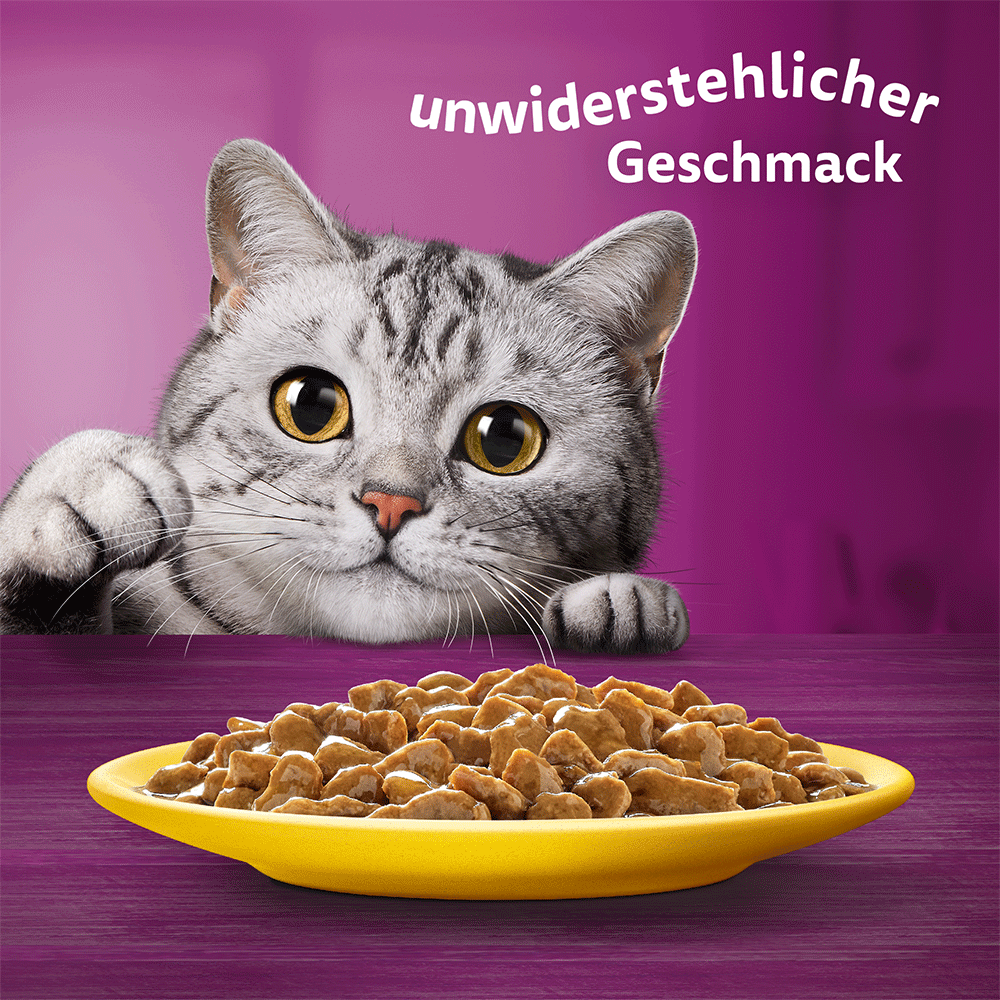 Bild: Whiskas Geflügel Auswahl in Sauce mit Huhn, Geflügel, Ente und Truthahn 