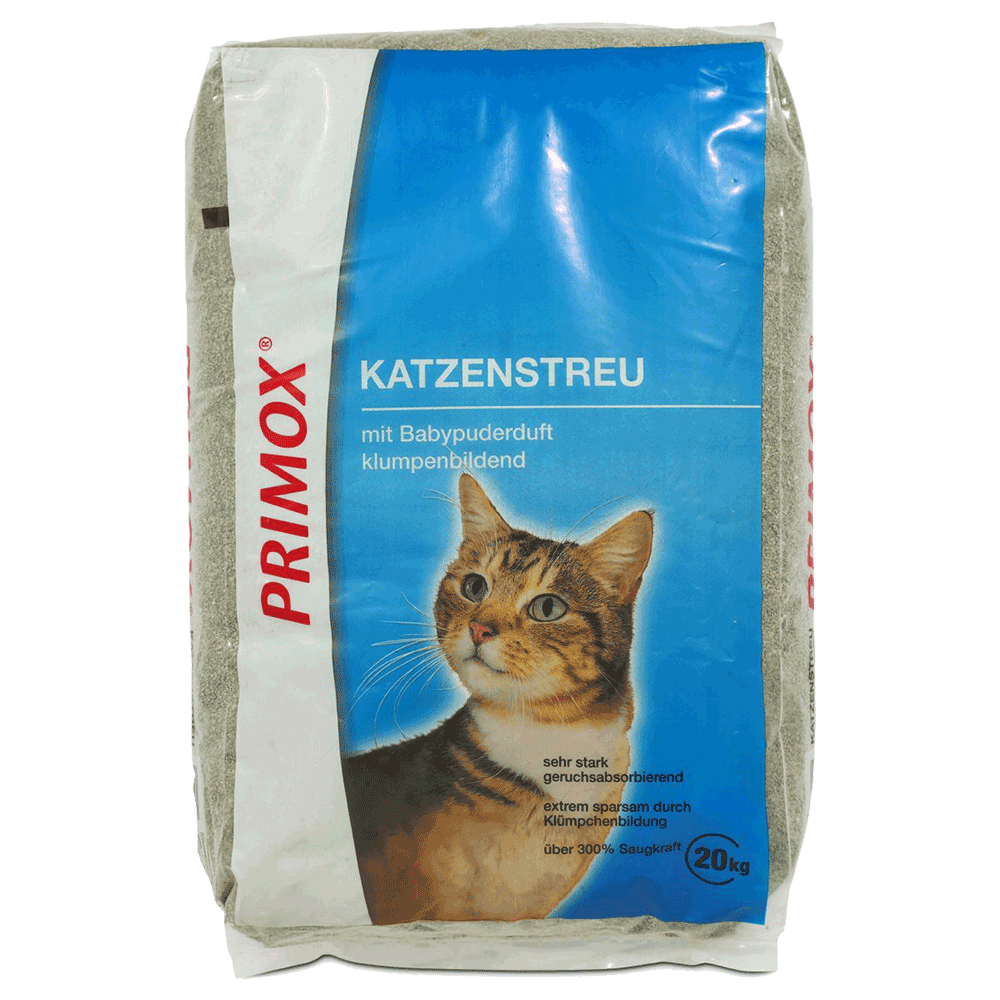 Bild: Primox Katzenstreu Ultra mit Babypuderduft 