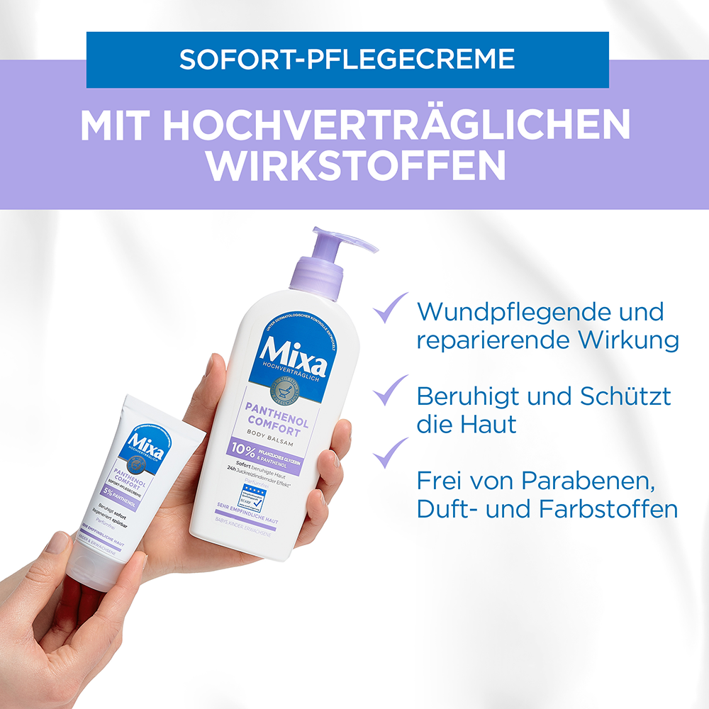 Bild: Mixa Panthenol Comfort Sofort Pflegecreme 