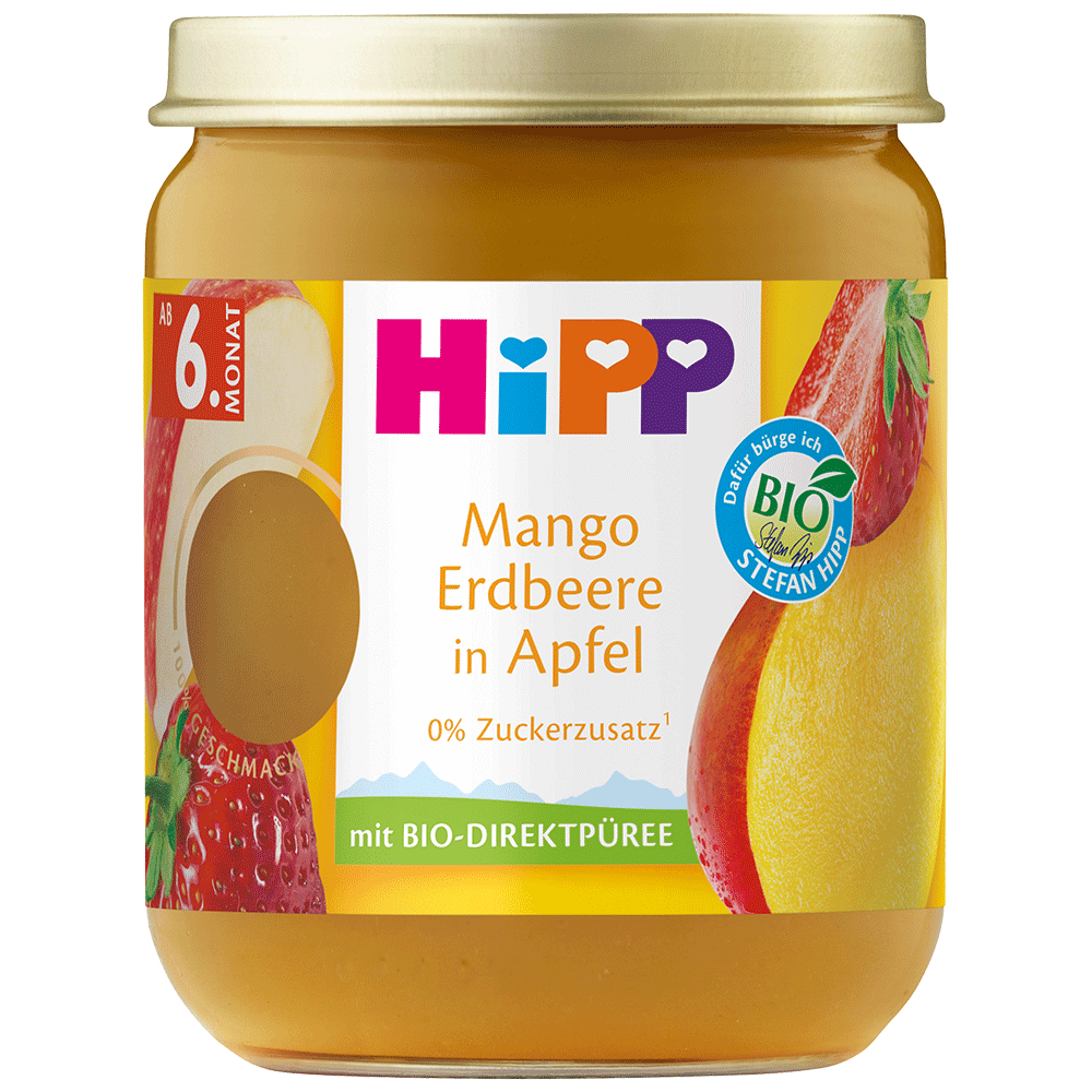 Bild: HiPP Mango Erdbeere in Apfel 