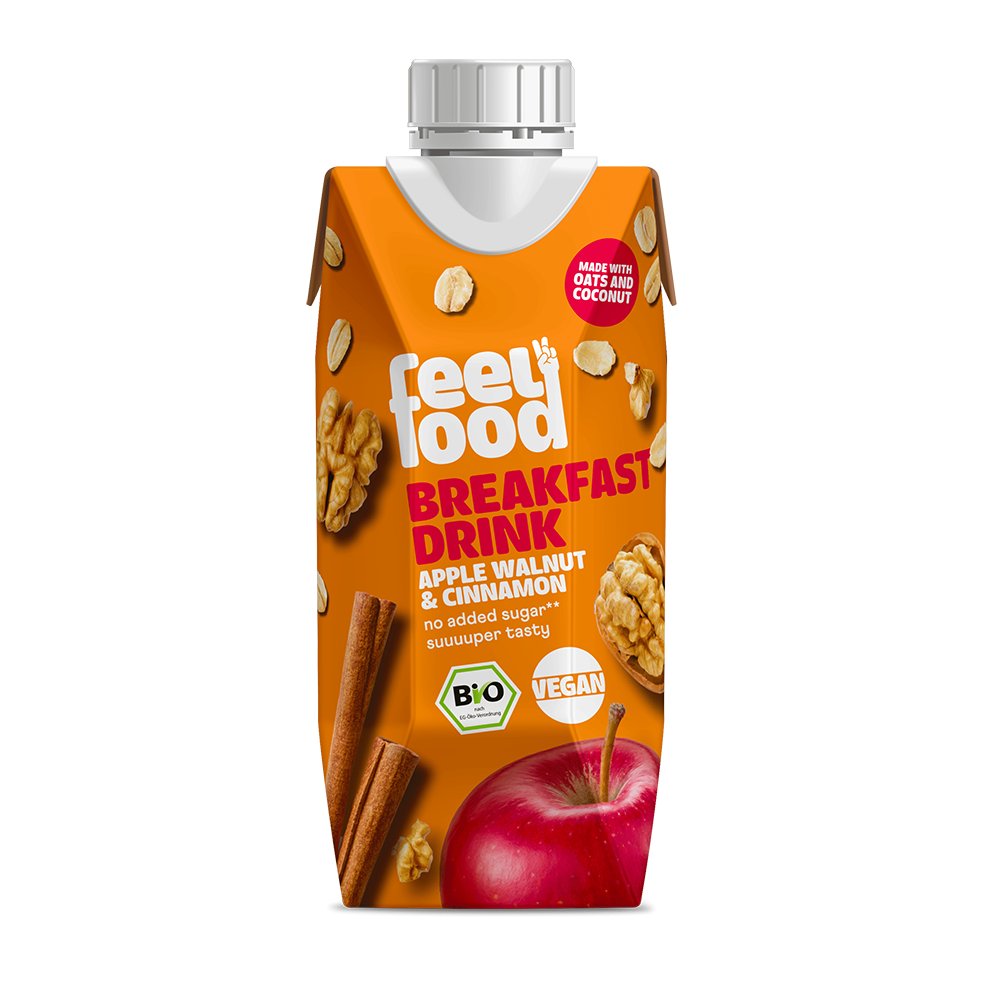 Bild: Feelfood Breakfast Drink Apfel, Walnuss und Zimt 