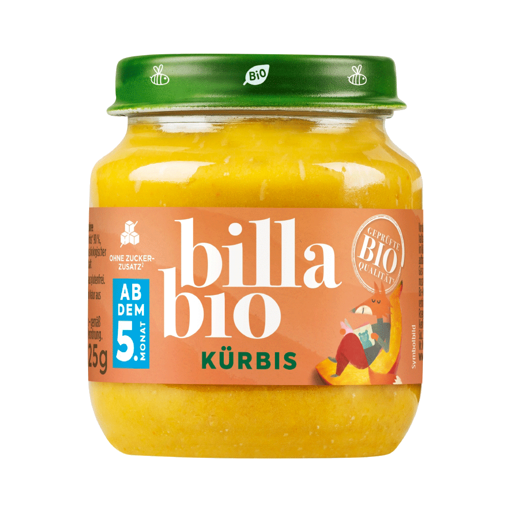 Bild: Billa Bio Gläschen Kürbis 