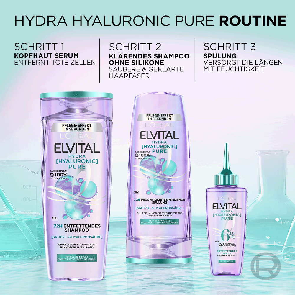 Bild: L'ORÉAL PARIS ELVITAL Hydra Hyaluronic Pure Spülung 