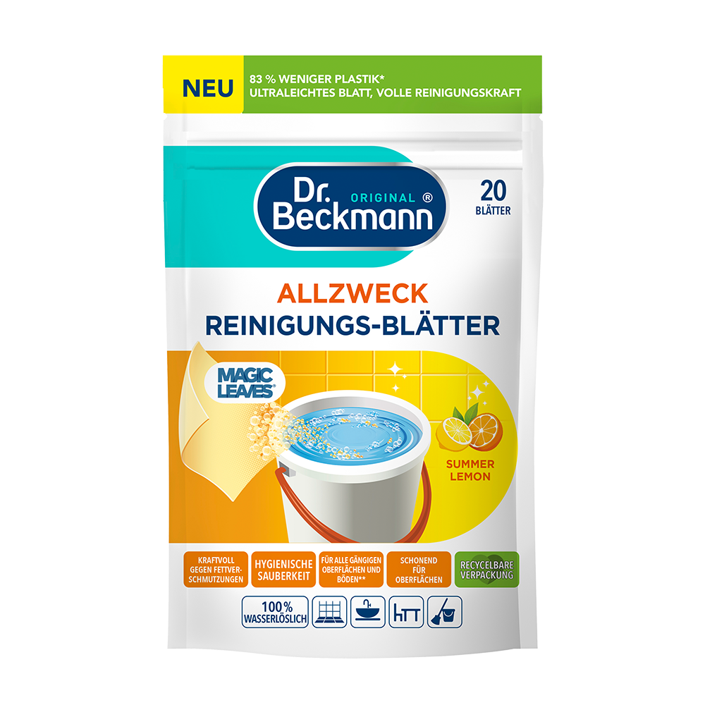 Bild: Dr. Beckmann Allzweck Reinigungsblätter Summer Lemon 