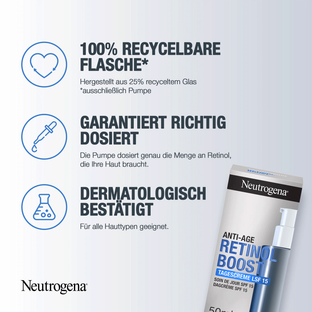 Bild: Neutrogena Anti-Age Tagescreme Retinol Boost LSF 15 