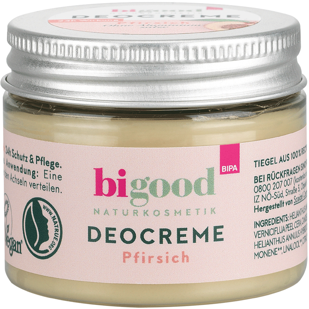 Bild: bi good Deocreme Pfirsich & Sheabutter 