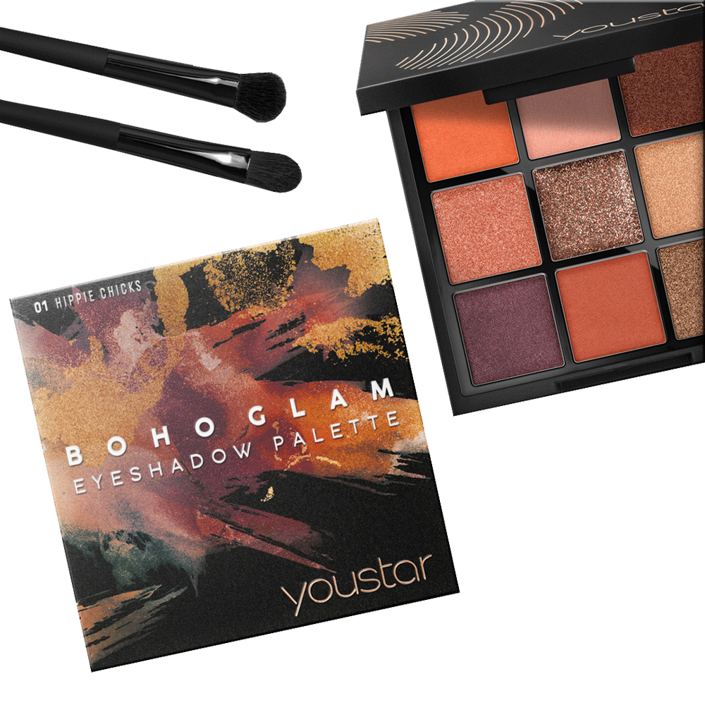 Bild: YOUSTAR Boho Glam Eyeshadow Palette Hippie Chick rose shimmer