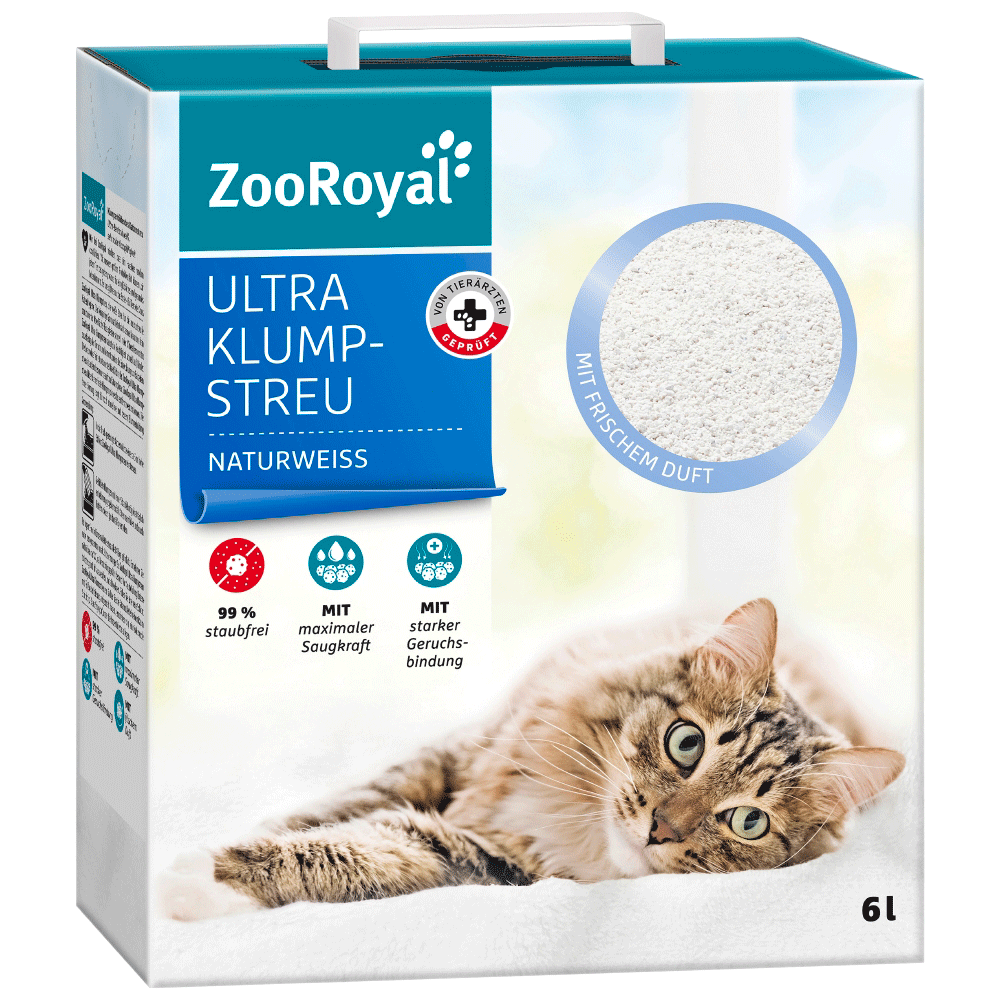 Bild: ZooRoyal Ultra Klump-Streu naturweiß 