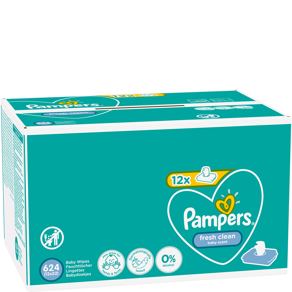 Bild: Pampers Fresh Clean Feuchttücher 12x52 