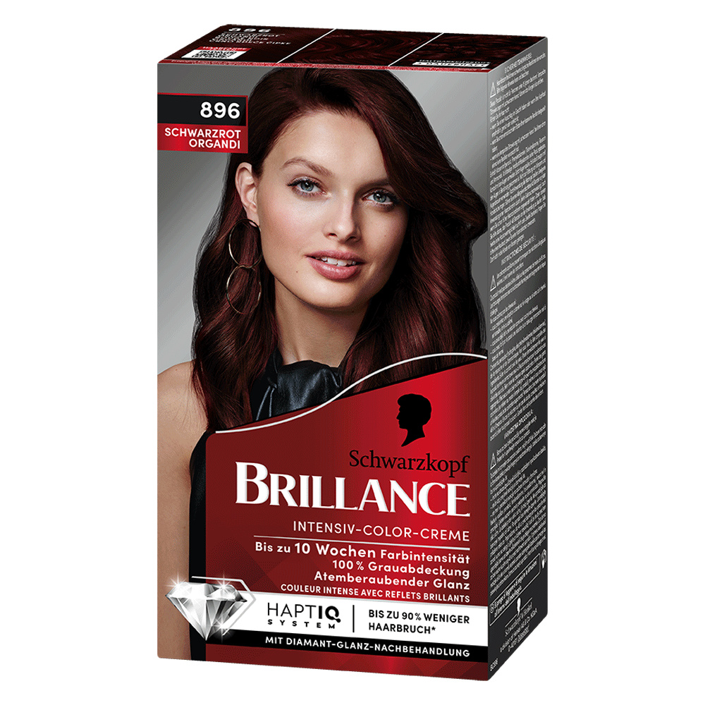 Bild: Schwarzkopf BRILLANCE Intensiv-Color-Creme schwarzrot organdi