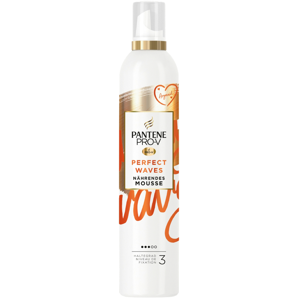 Bild: PANTENE PRO-V Perfect Waves Nährendes Haar Mousse Mit Arganöl 