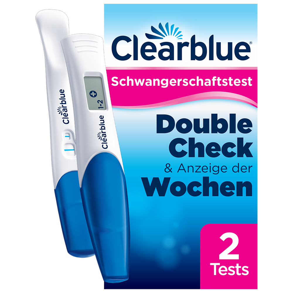 Bild: Clearblue Schwangerschaftstest Double-Check, Anzeige der Wochen 