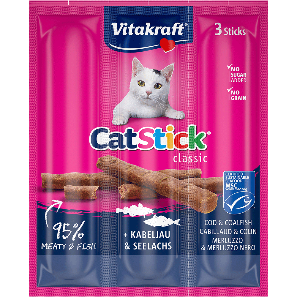 Bild: Vitakraft Catstick Classic mit Kabeljau und Seelachs 