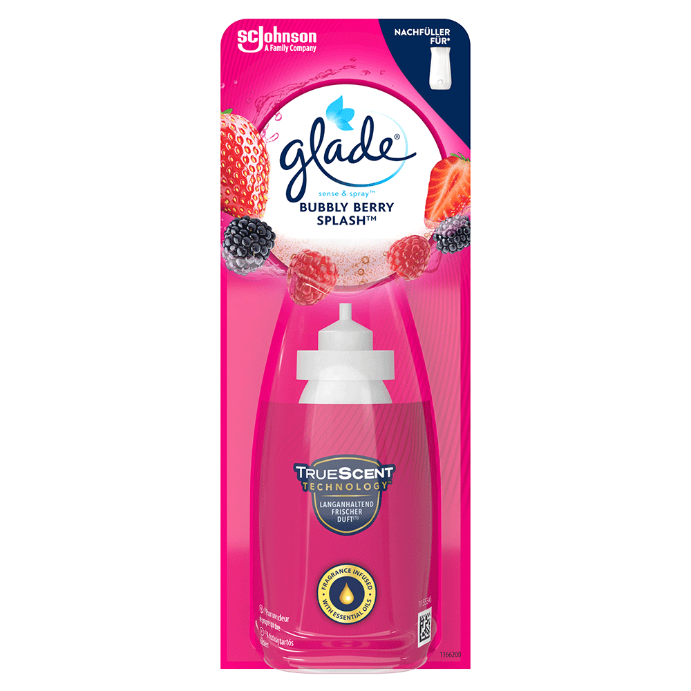 Bild: Glade Sense & Spray Bubbly Berry Splash Nachfüllung 