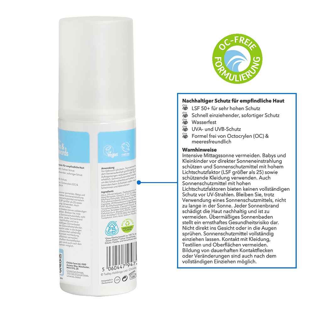 Bild: Childs Farm Sonnenlotion Spray LSF 50+ 