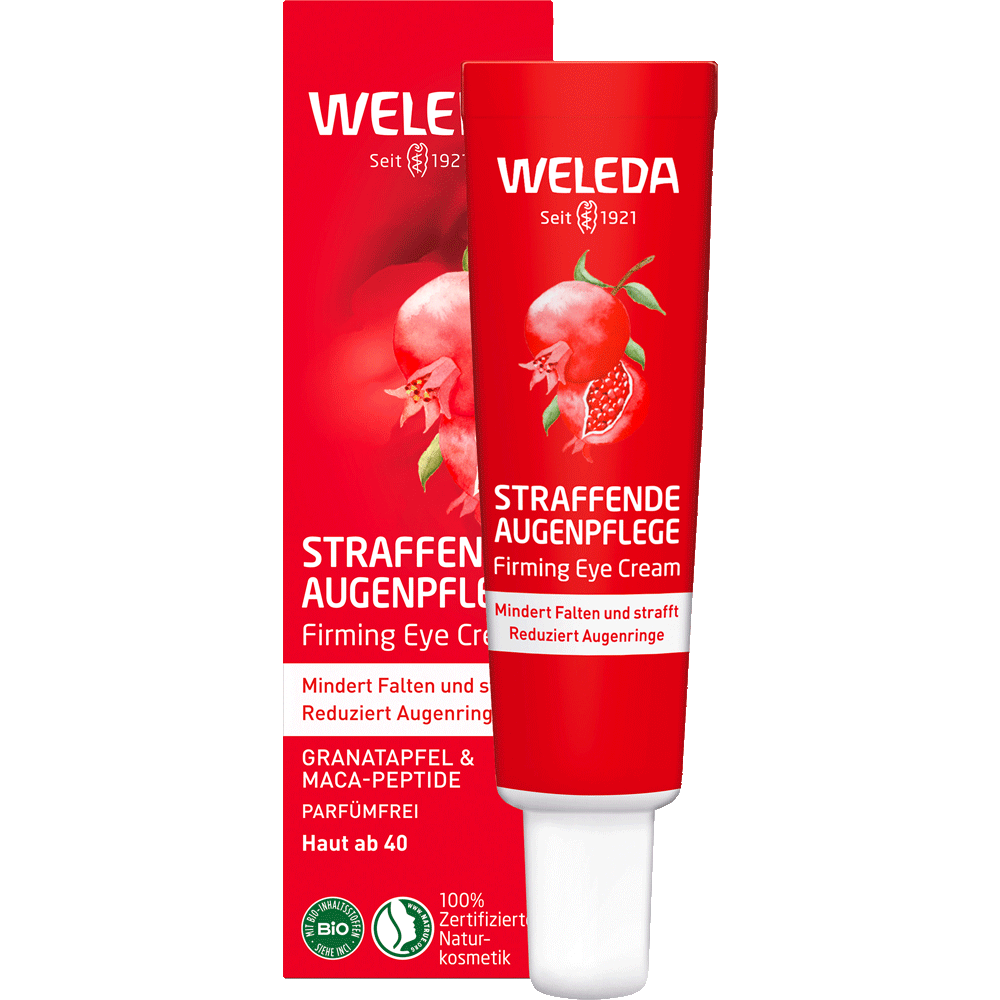 Bild: WELEDA Straffende Augenpflege Granatapfel & Maca- Peptide 