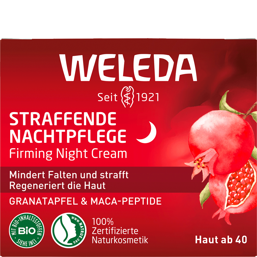 Bild: WELEDA Straffende Nachtpflege Granatapfel & Maca- Peptide 