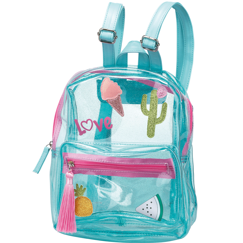 Bild: LOOK BY BIPA Kinderrucksack Blau Transparent 