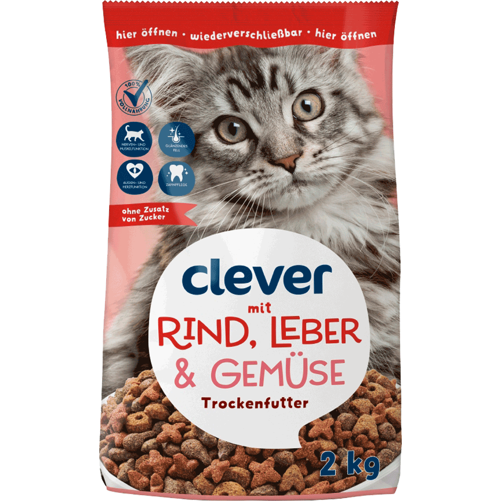 Bild: clever Rind & Wild Katzenfutter 