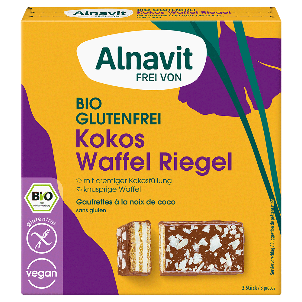 Bild: Alnavit Kokos Waffel Riegel 