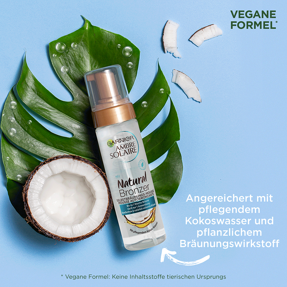 Bild: GARNIER AMBRE SOLAIRE Natural Bronze Selbstbräunungs-Mousse 