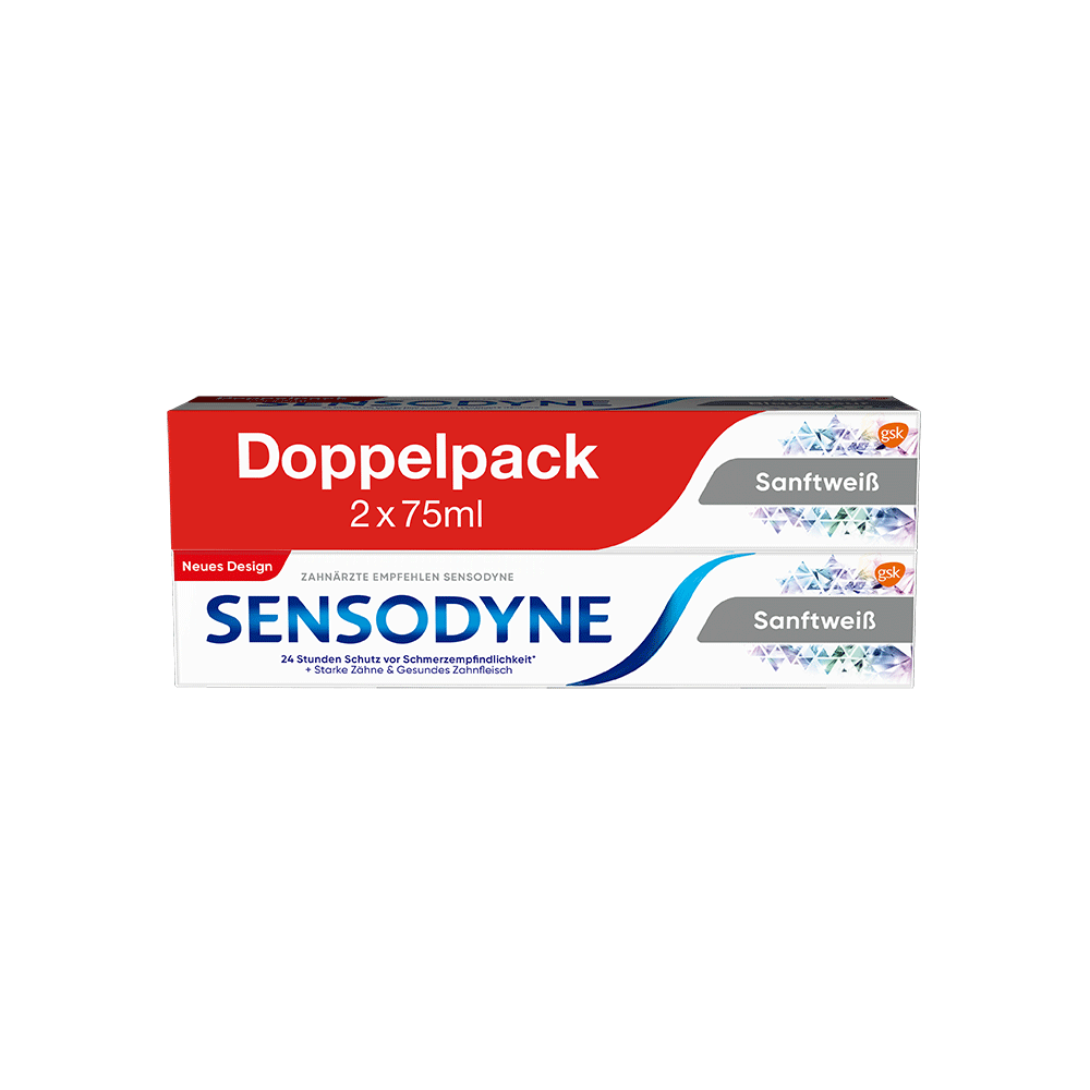 Bild: SENSODYNE Zahncreme Sanftweiß Doppelpack 