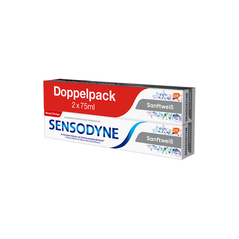 Bild: SENSODYNE Zahncreme Sanftweiß Doppelpack 