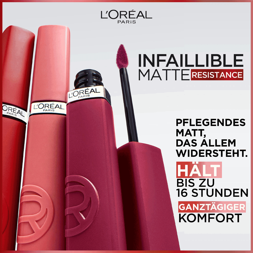 Bild: L'ORÉAL PARIS Infaillible Matte Resistance 16H Lippenstift 300