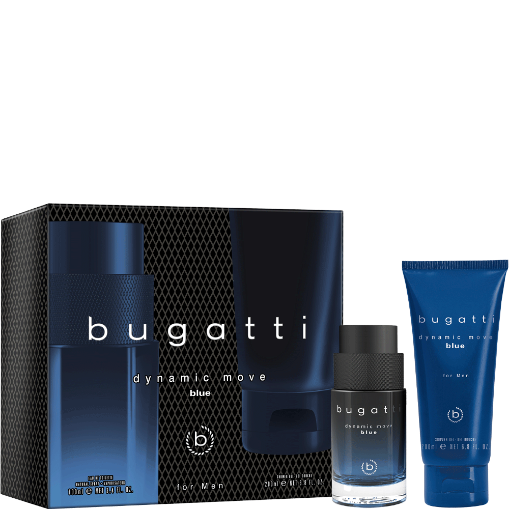 Bild: Bugatti Dynamic Move Man Blue Geschenkset Eau de Toilette 100 ml + Duschgel 200 ml 