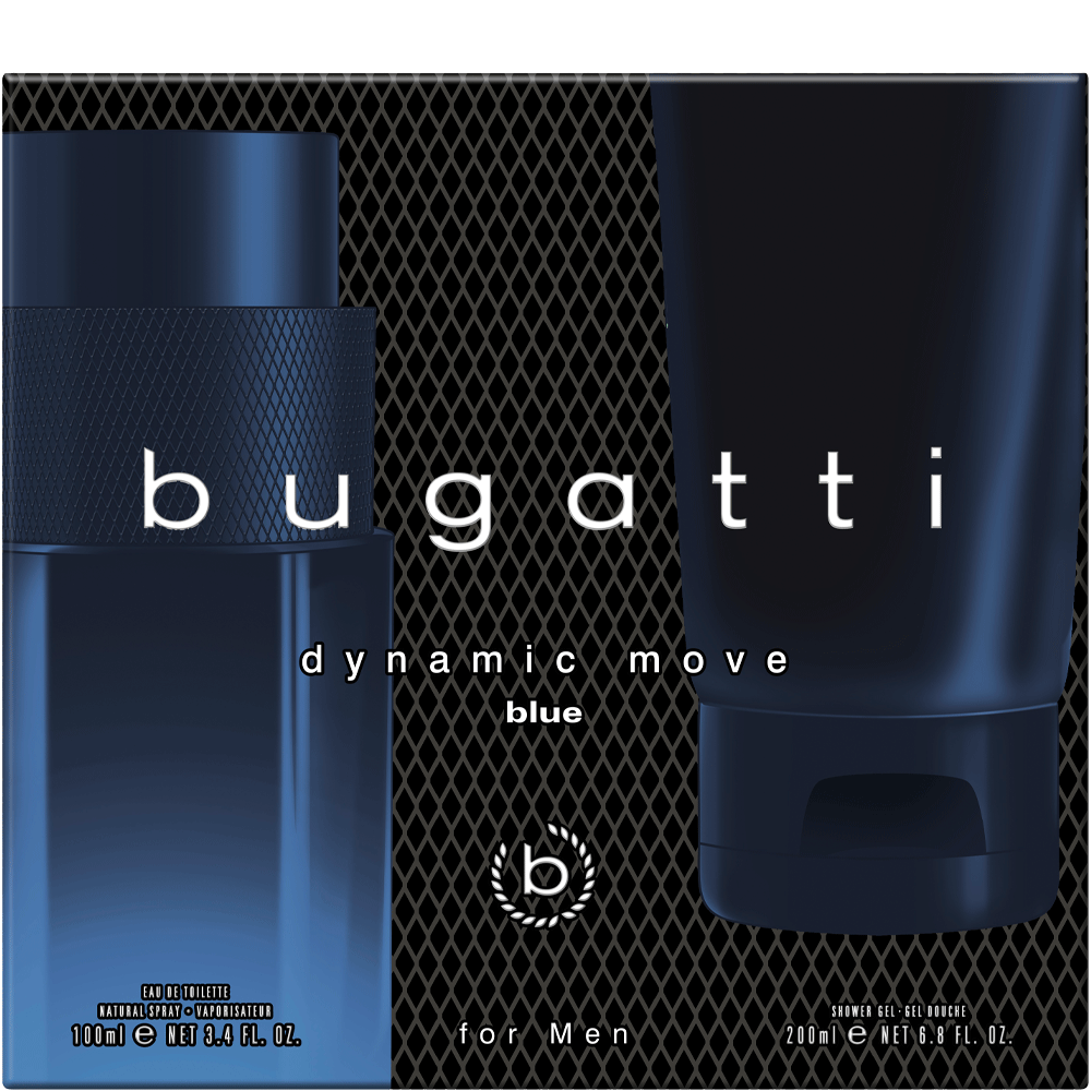 Bild: Bugatti Dynamic Move Man Blue Geschenkset Eau de Toilette 100 ml + Duschgel 200 ml 