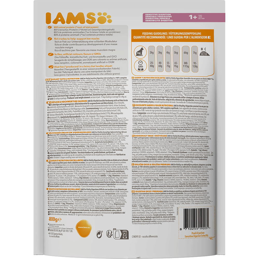 Bild: IAMS For Vitality Sensible Verdauung mit Pute 