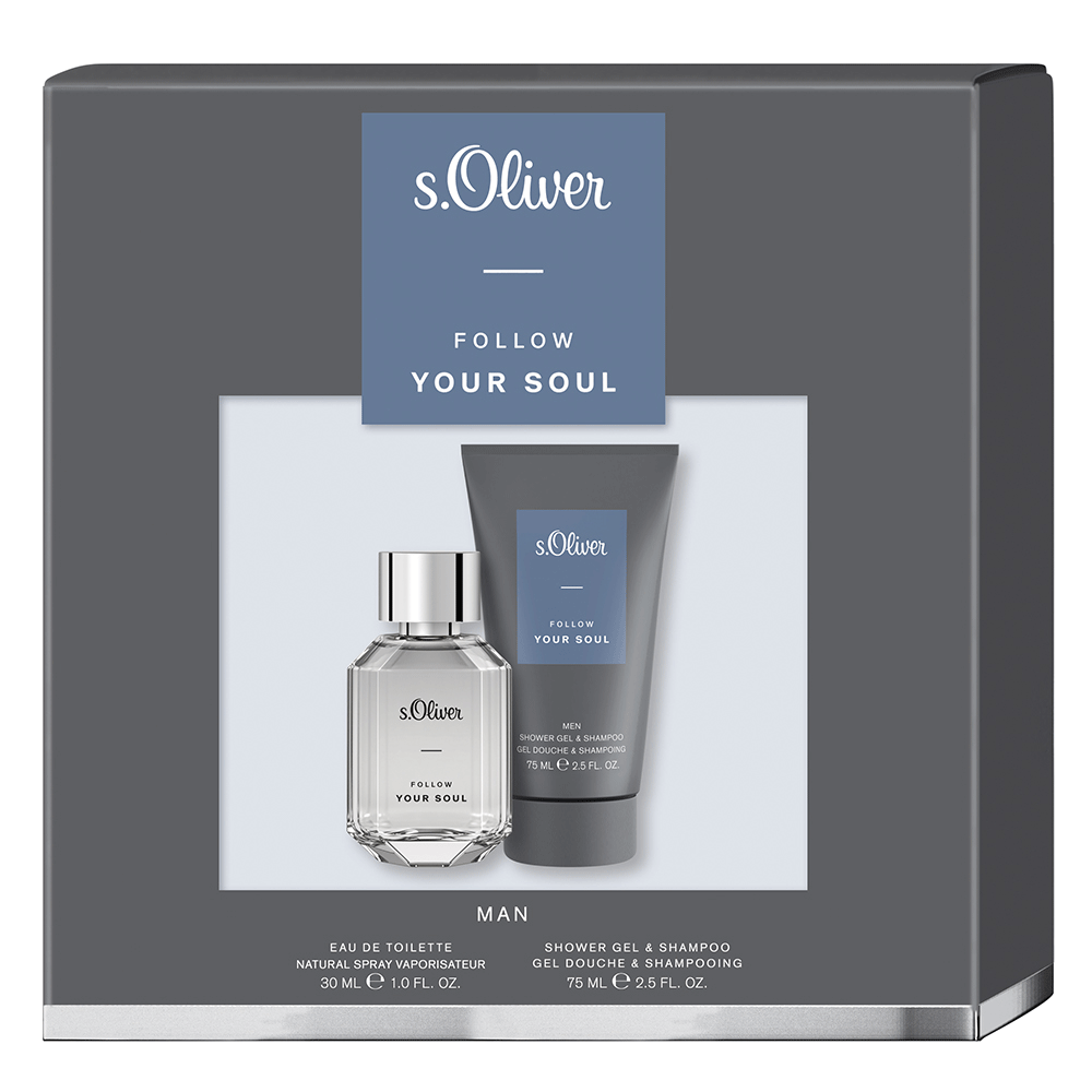 Bild: s.Oliver Follow Your Soul Men Geschenkset Eau de Toilette 30 ml + Duschgel 75 ml 