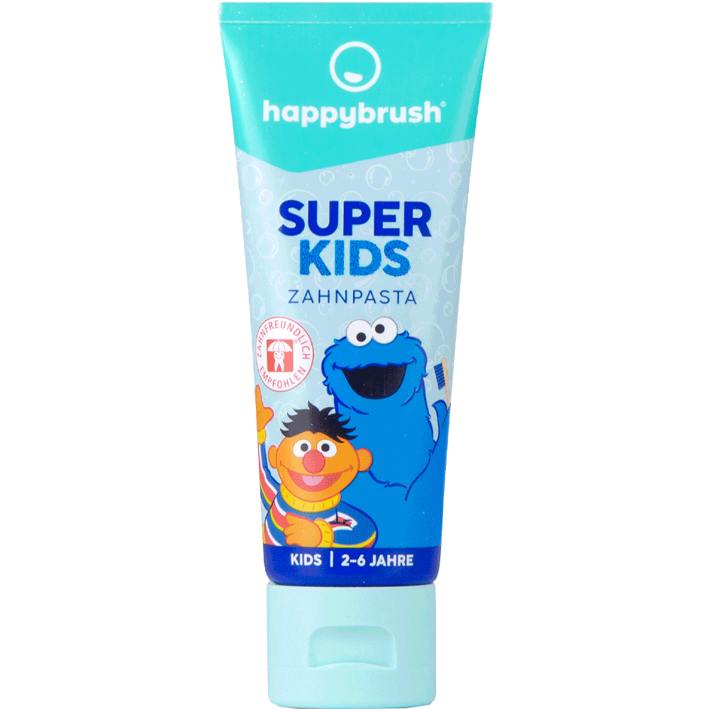 Bild: happybrush Super Kids Zahnpasta 2-6 Jahre 