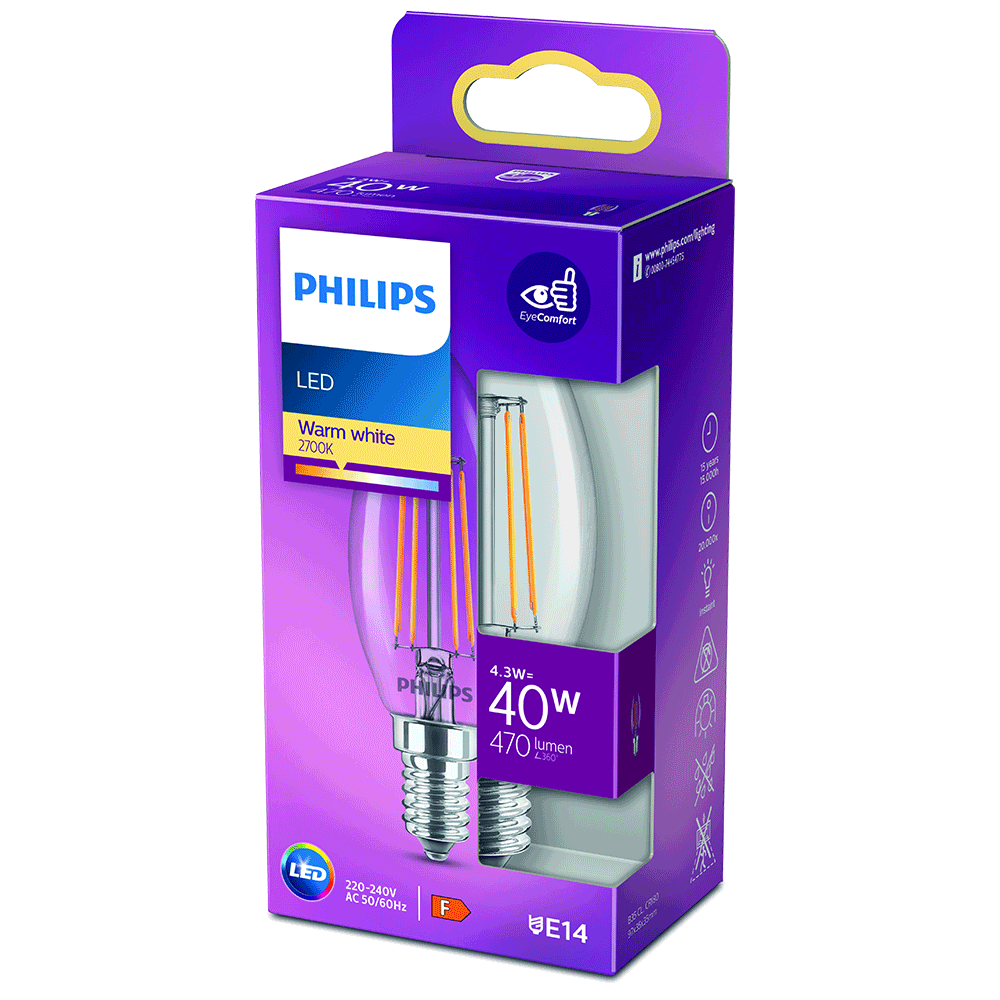 Bild: PHILIPS LED Classic Kerze 40W 