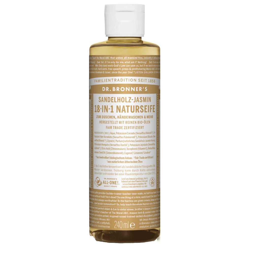 Bild: Dr. Bronner's 18-in-1 Naturseife Sandelholz Jasmin 240ml