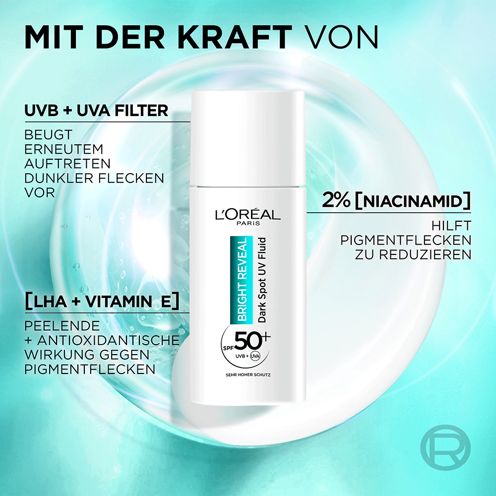 Bild: L'ORÉAL PARIS Bright Reveal Dark Spot UV Fluid LSF 50 