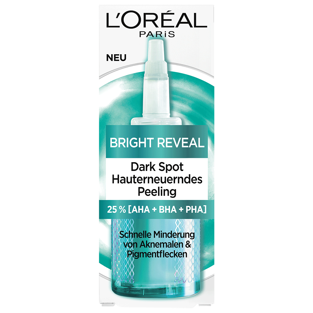 Bild: L'ORÉAL PARIS Bright Reveal Dark Spot Hauterneuerndes Peeling, 25 % [AHA + BHA + PHA] 