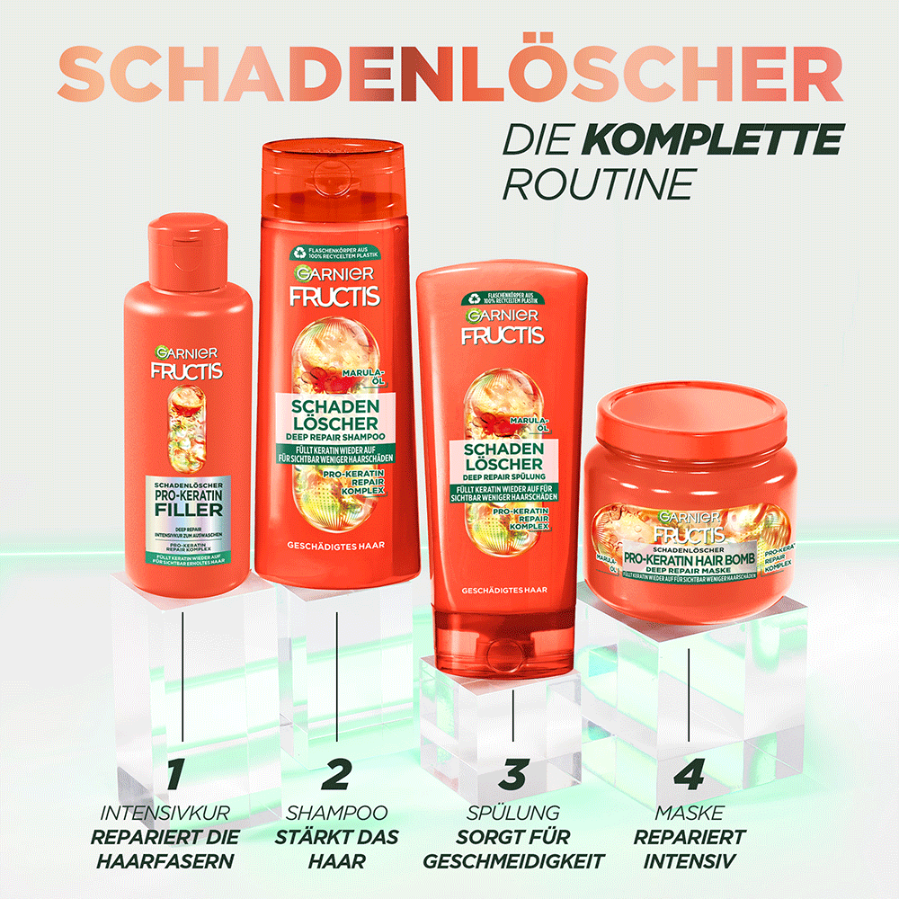 Bild: GARNIER FRUCTIS Schadenlöscher Pro-Keratin Filler Intensivkur 