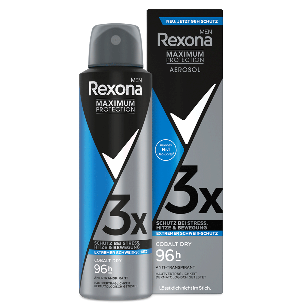 Bild: Rexona MEN Maximum Protection Deo Spray Cobalt Dry 