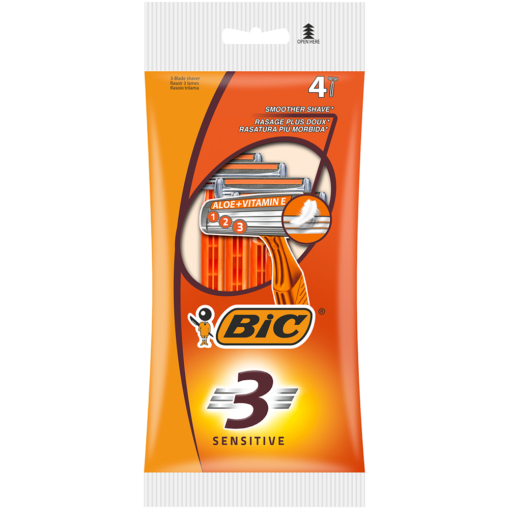 Bild: BIC 3 Sensitive Einwegrasierer 