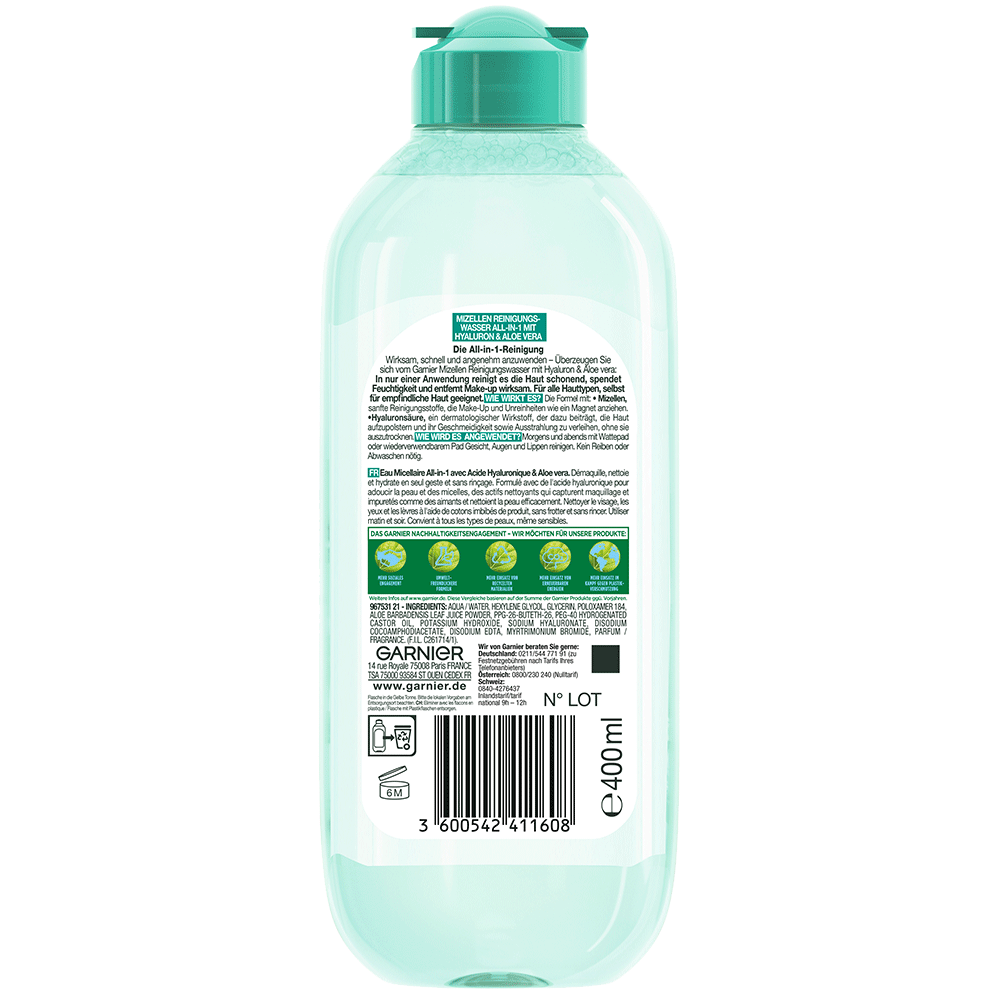 Bild: GARNIER SKIN ACTIVE Mizellenreinigung Aloe 