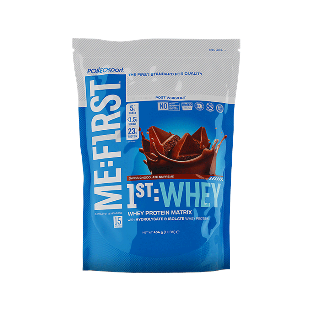 Bild: POLLEOsport ME:F1RST Whey Protein Swiss Chocolate Supreme 