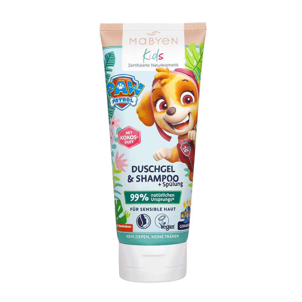 Bild: Mabyen Kids Duschgel, Shampoo & Spülung mit Kokosduft 