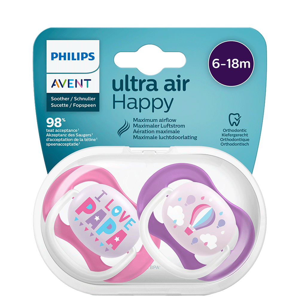 Bild: PHILIPS AVENT Schnuller Ultra Air Happy 6-18M 