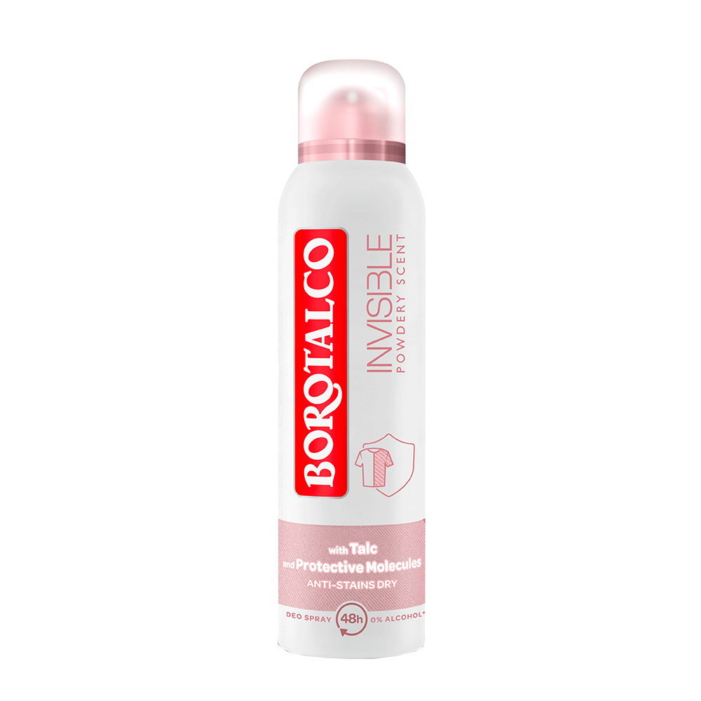 Bild: BOROTALCO Deospray Invisible Powdery Scent 