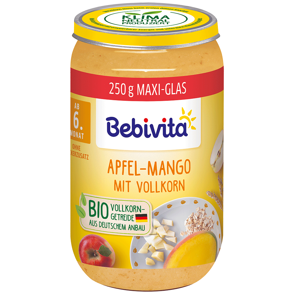 Bild: Bebivita Apfel Mango mit Vollkorn 